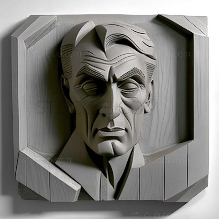 3D мадэль Американский художник Ман Рэй. (STL)
